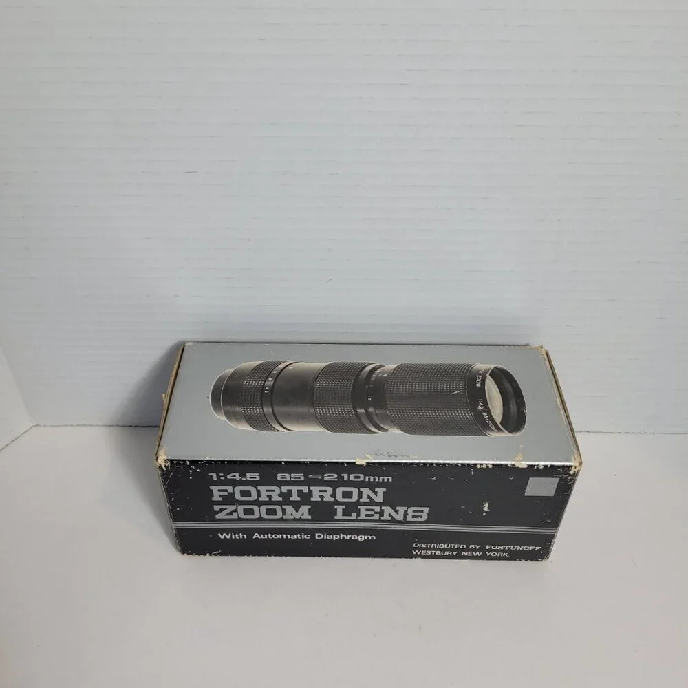 Fortron Zoom Lens 1:4.5 85 210mm for Konica Camera in Box and Case